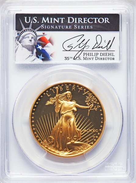 1990 W 50 One Ounce Gold Eagle Pr69 Deep Cameo Pcgs Pcgs Population 4389392 Ngc Census 19081299 Pr69 Min