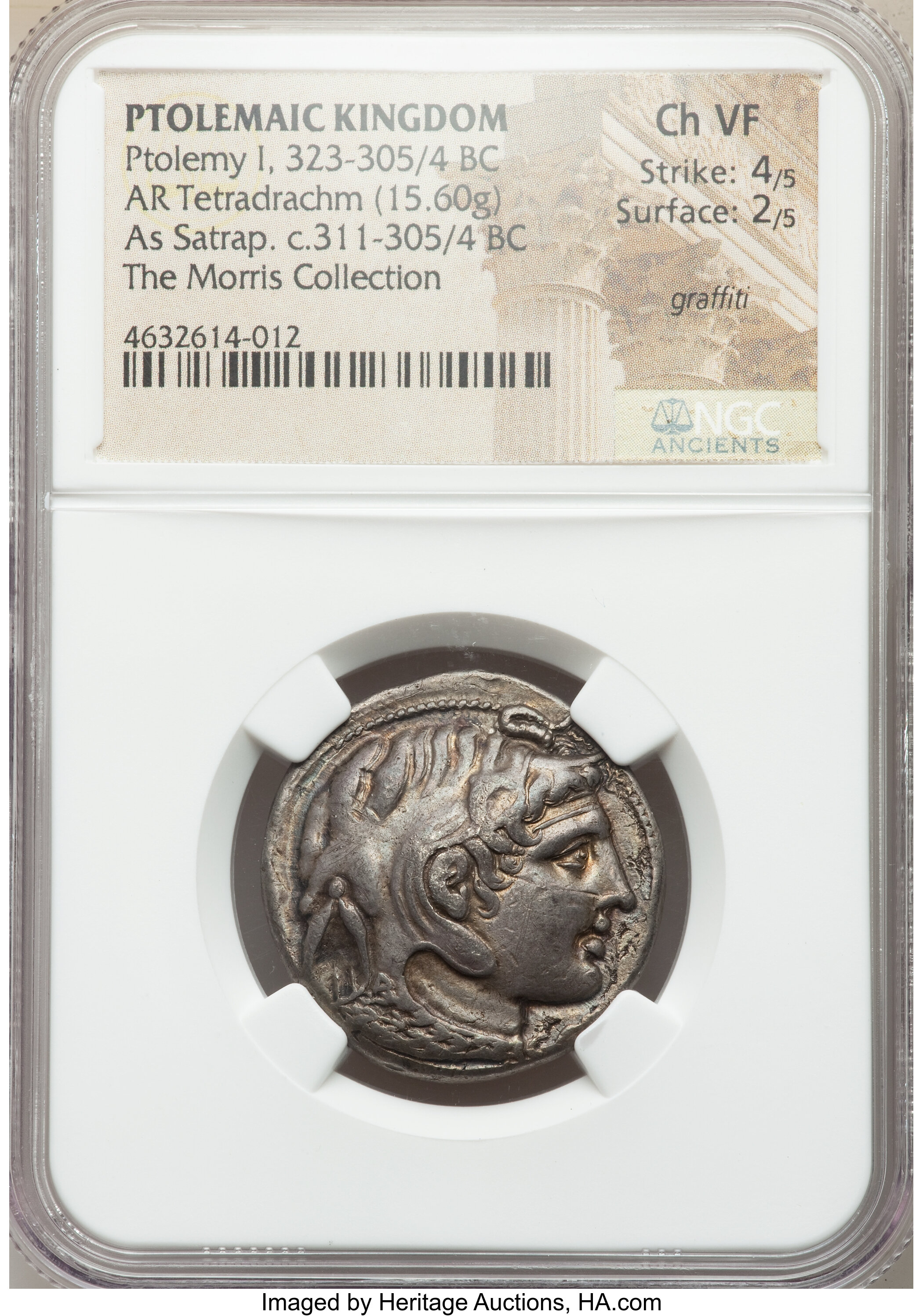 Ptolemy I Soter AR Tetradrachm - Alexander in Elephant Headdress