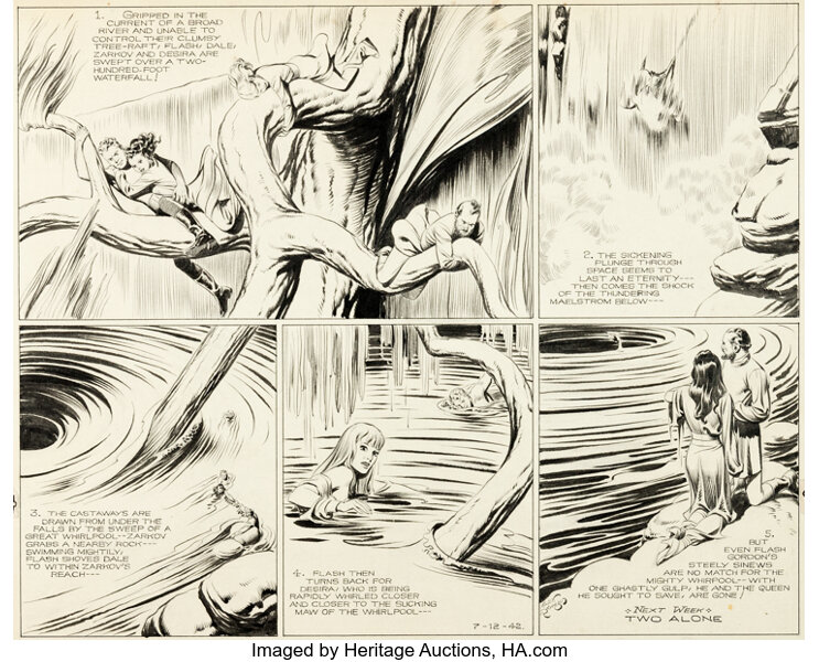 Flash Gordon Sunday by Alex Raymond from 5/17/1942 Large Full Page Size !