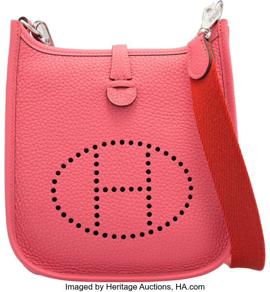 Hermes Rose Azalee Pink Mini TPM Evelyne Messenger Bag