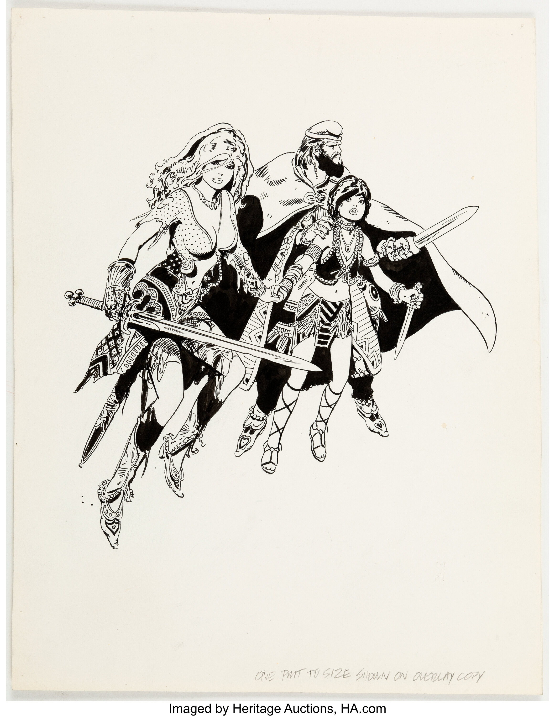 Frank Thorne - Ghita of Alizarr and Friends Illustration Original | Lot ...