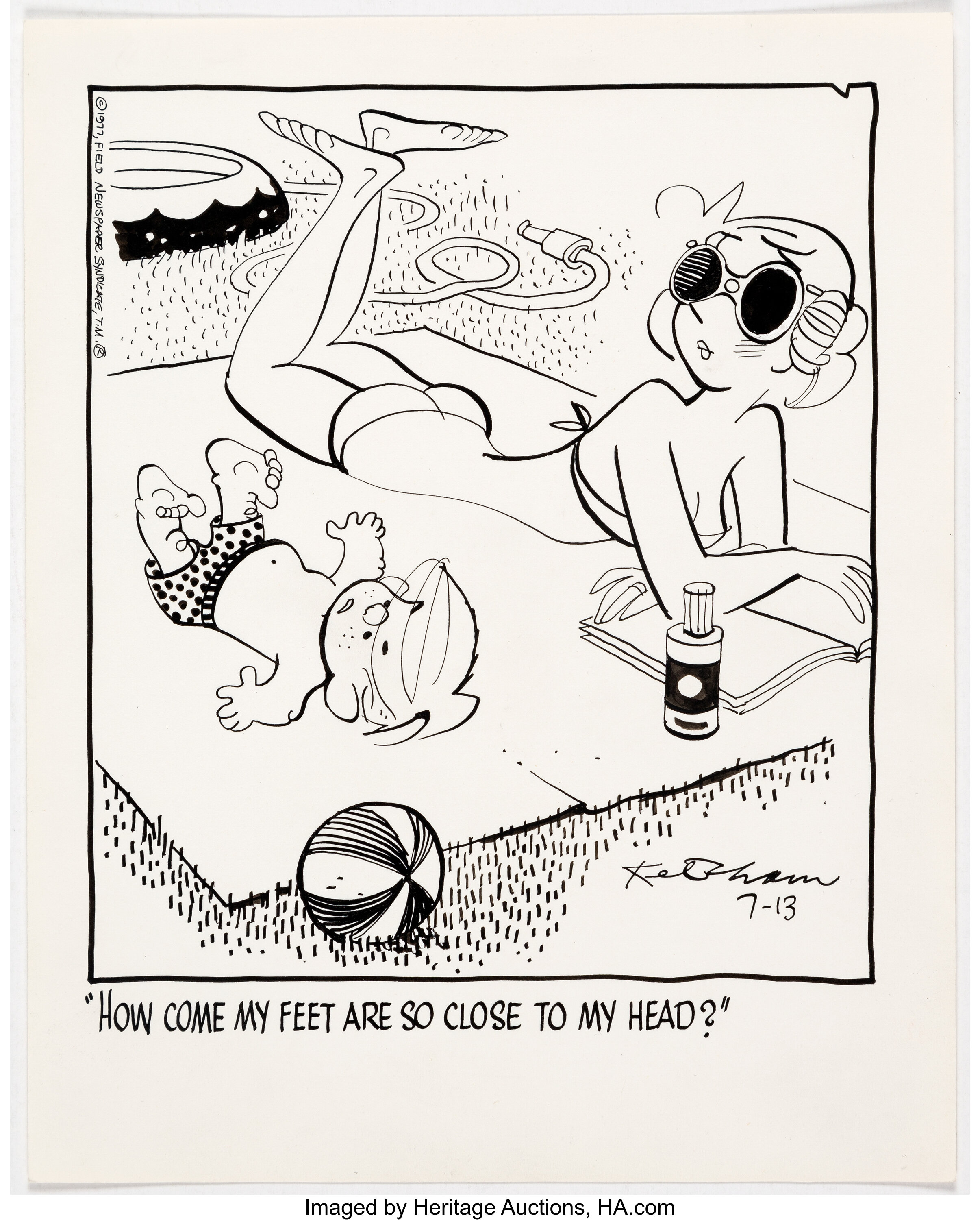 Hank Ketcham Dennis the Menace Daily Single Panel Gag Comic Strip | Lot ...