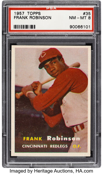 Frank Robinson Rookie 1957 Topps Card #35 - Low Grade Creasing