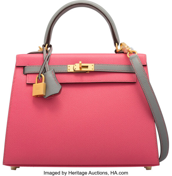 BNIB Hermes Kelly 25 Gris Mouette Epsom Sellier GHW, Luxury, Bags