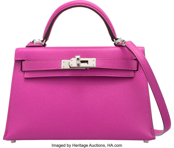 Kelly mini leather handbag Hermès Pink in Leather - 36710530