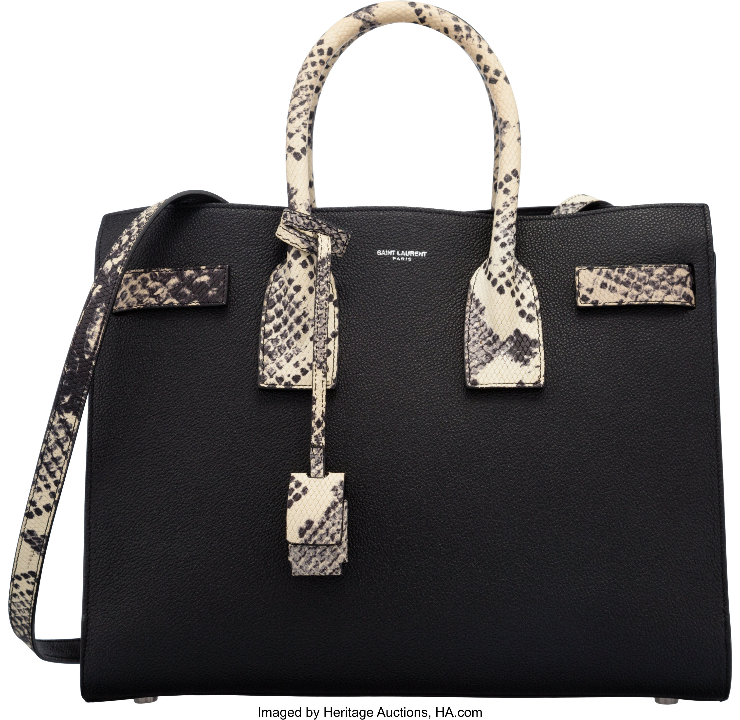 ONLINE AUCTION Saint Laurent Paris Black Handbag w/ Shoulder Strap