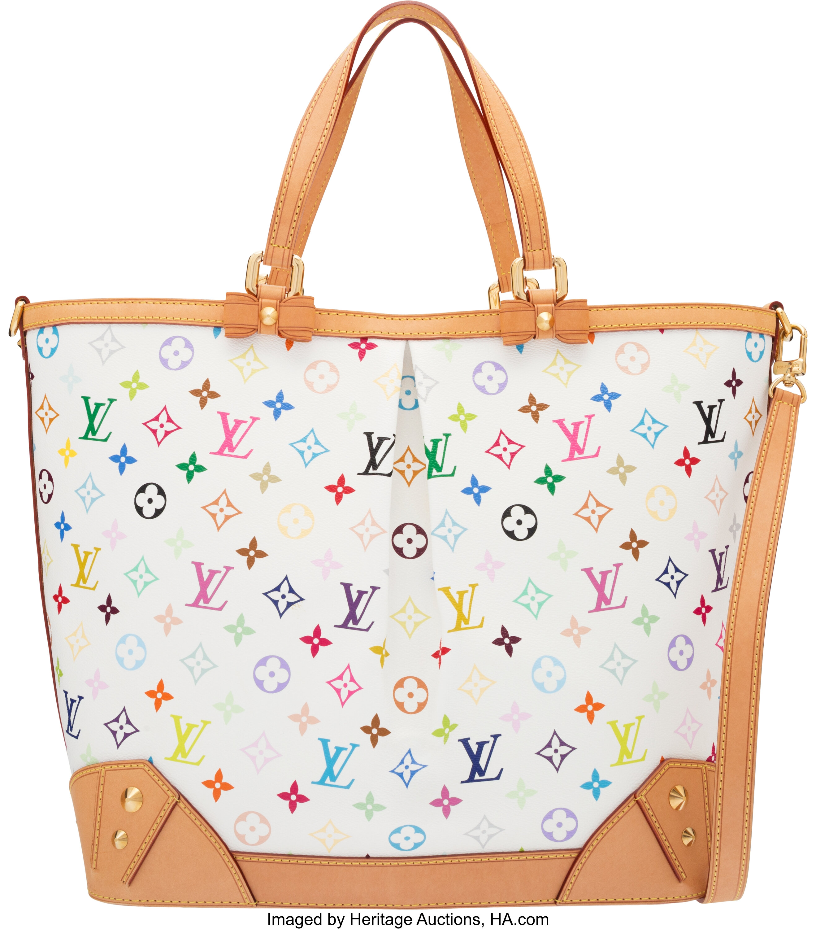 White Louis Vuitton Monogram Multicolore Sharleen MM Tote Bag