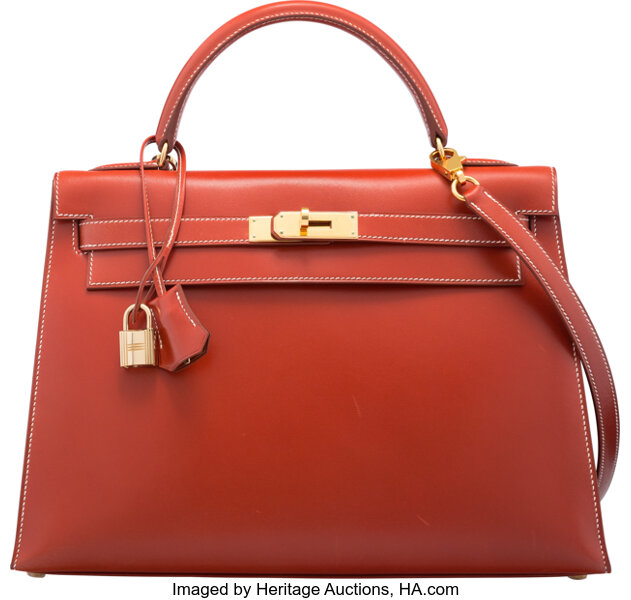 Hermes Red Box Calf Kelly Retourne 28