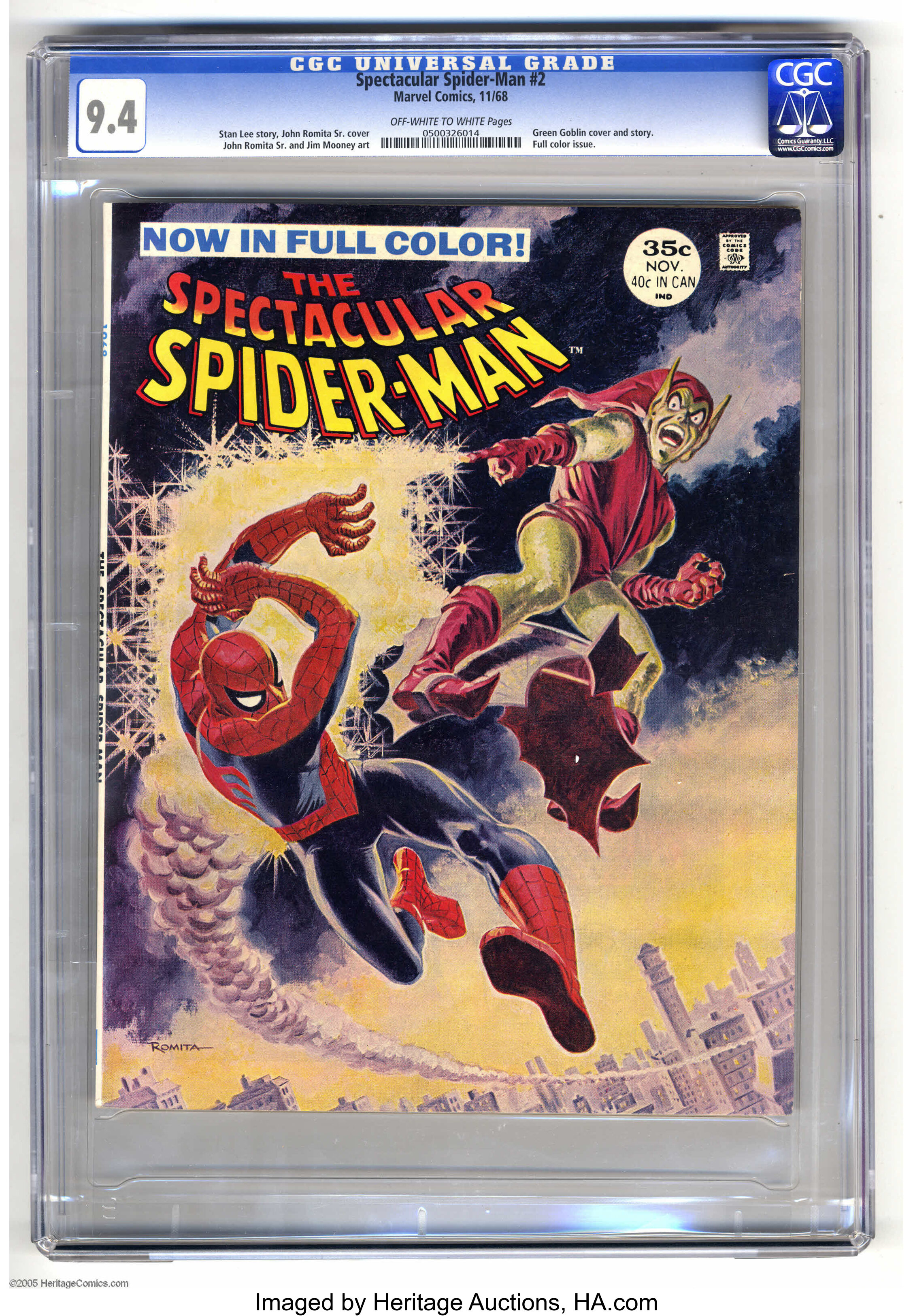 Spectacular Spider-Man #2 (Marvel, 1968) CGC NM  Off-white to | Lot  #16458 | Heritage Auctions