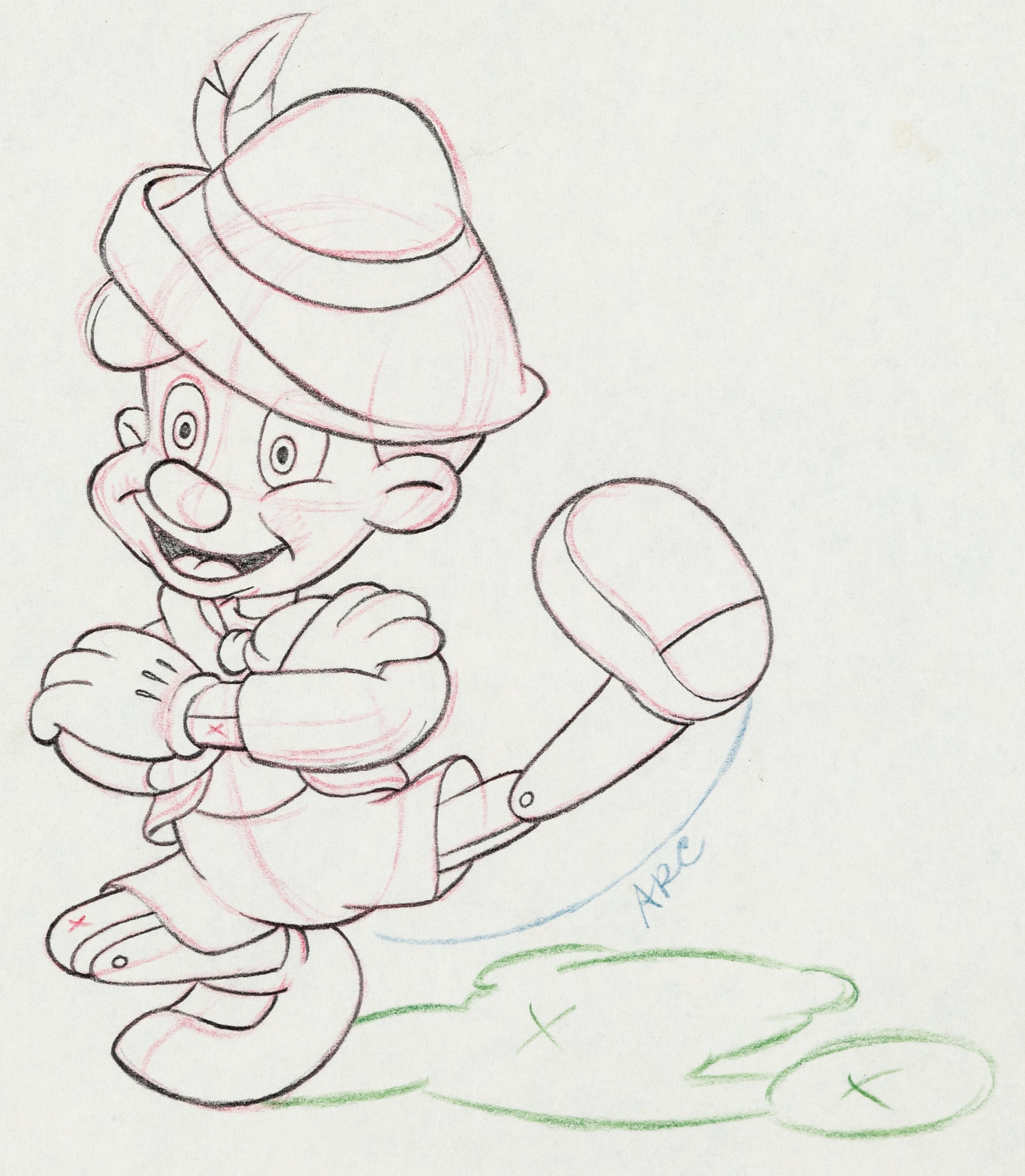 Pinocchio Dessin D Animation Walt Disney 1940 Animation Art Lot Heritage Auctions