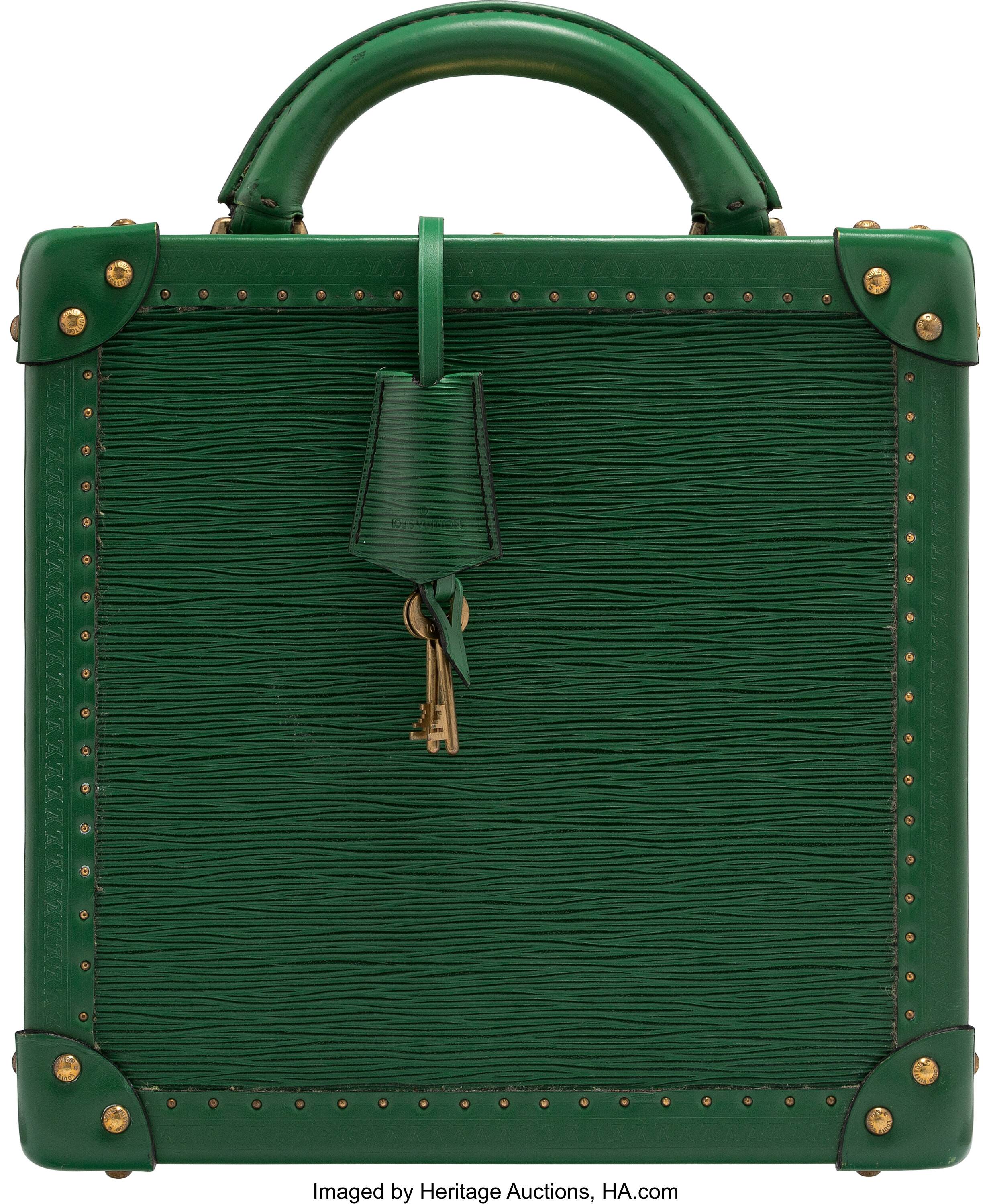 Sold at Auction: Louis Vuitton, Louis Vuitton Green Epi Leather