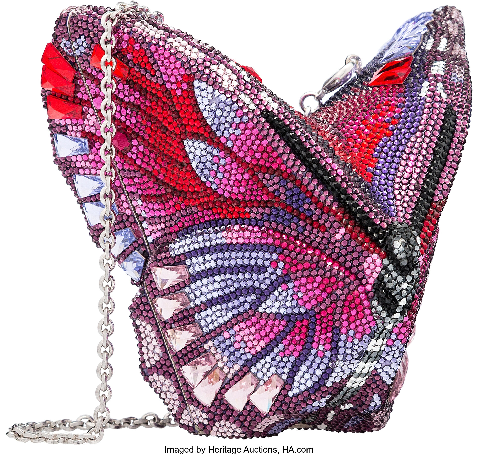 Judith Leiber Butterfly Crystal-embellished Gold-tone Clutch - Pink -  ShopStyle in 2023