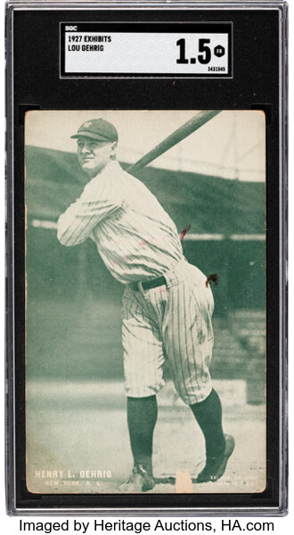  New York Yankees 1927 World Champions Lou Gehrig Topps