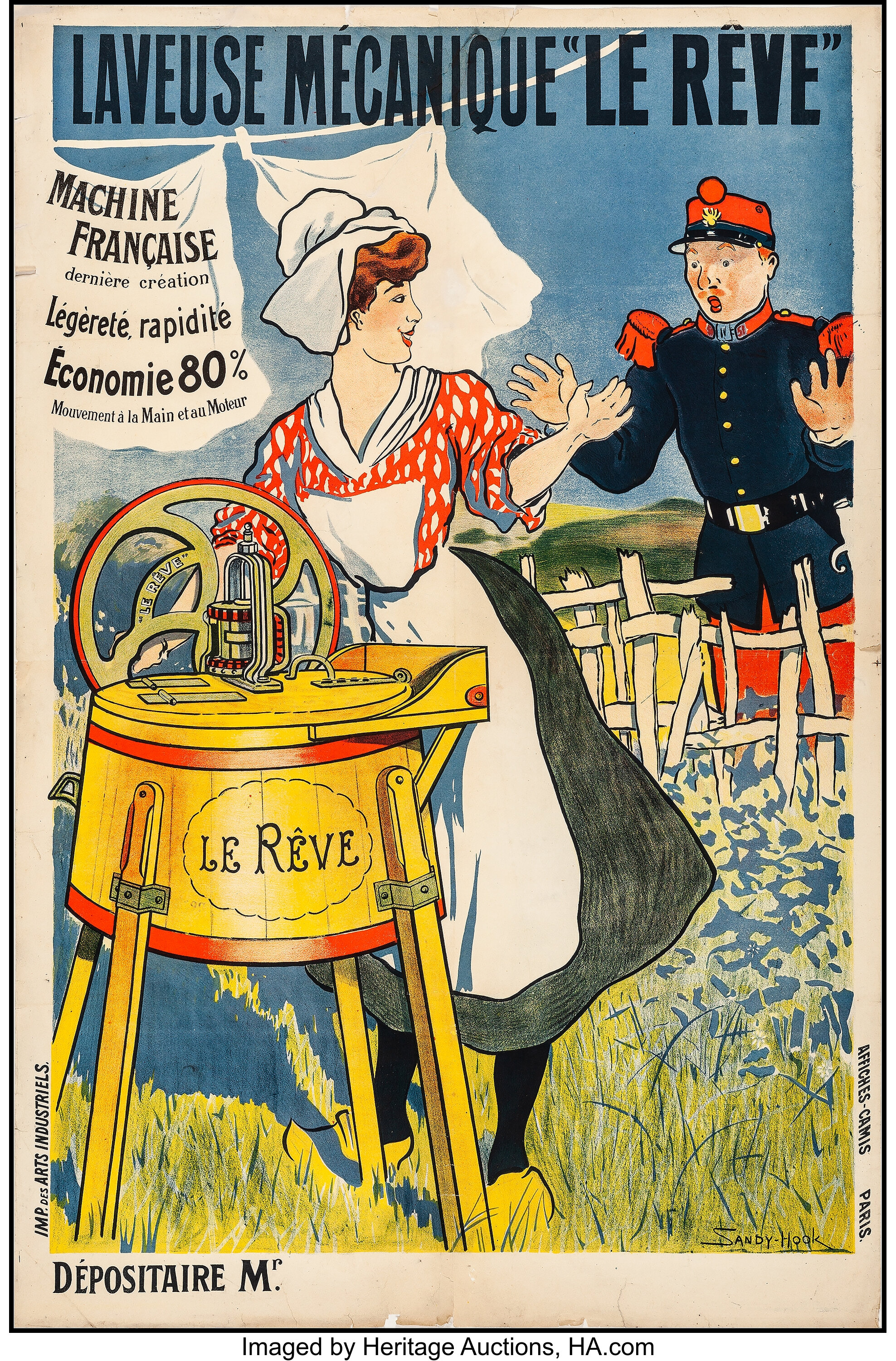 Sold at Auction: LE JOUR SE LEVE Poster Avenir