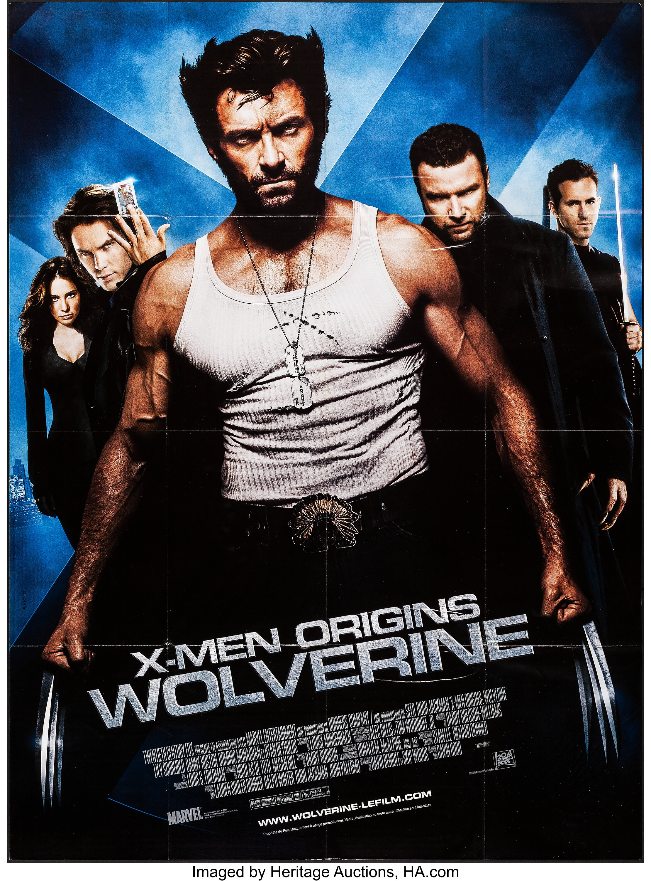 X Men Origins Wolverine 20th Century Fox 2009 Folded Very