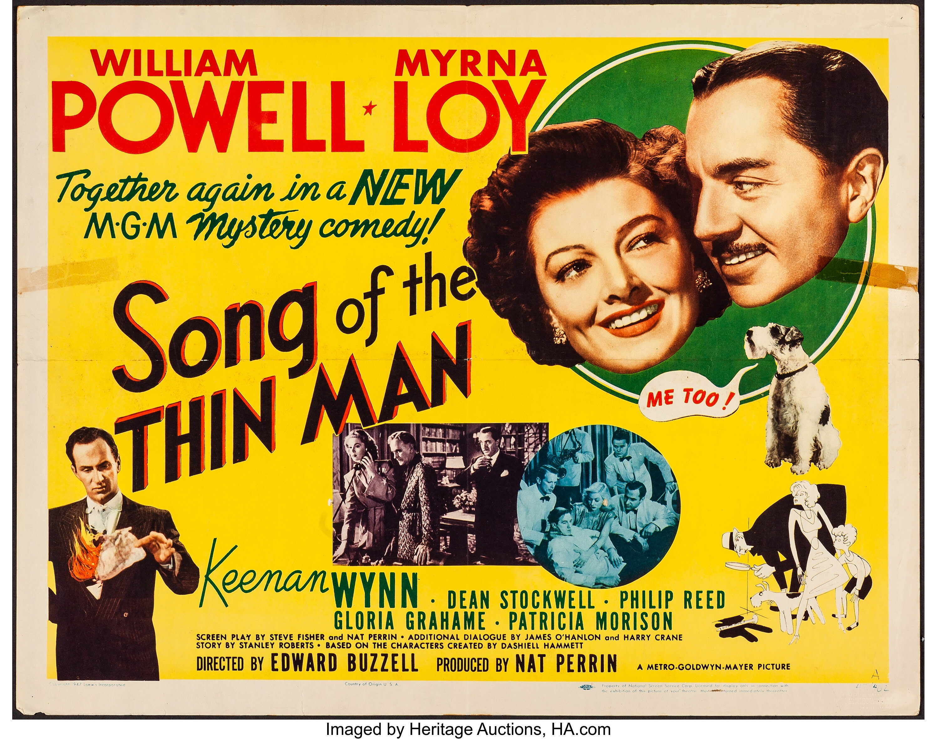 Song of the Thin Man (MGM, 1947). Folded, Fine/Very Fine. Half | Lot ...