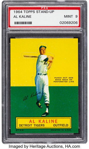 1964 baseball card of Hall of Fame player Al Kaline with the