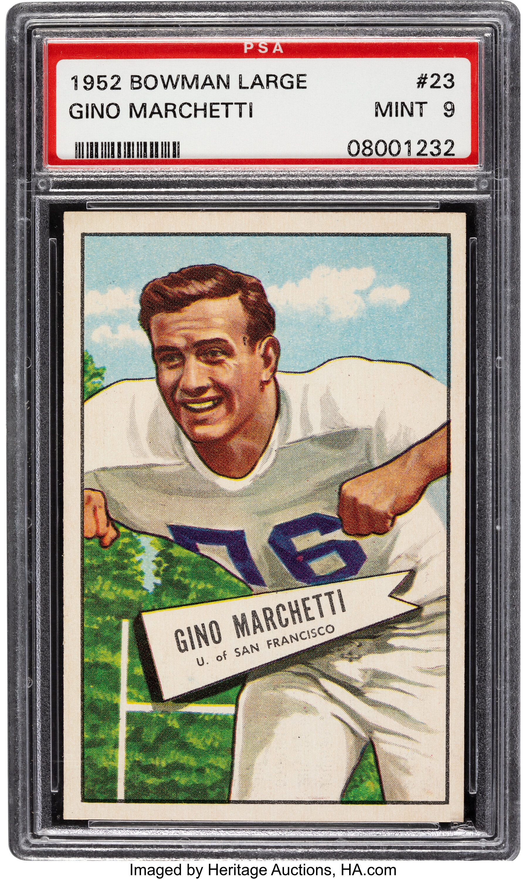 1952 Bowman Large Gino Marchetti #23 PSA Mint 9 - None Higher., Lot  #52237