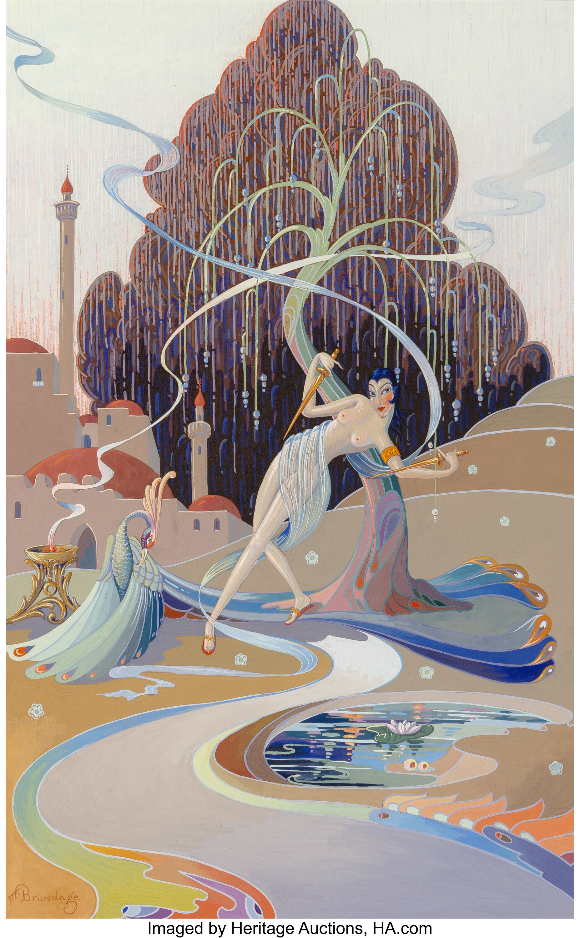 Margaret Brundage (American, 1900-1976). The Princess and the | Lot ...