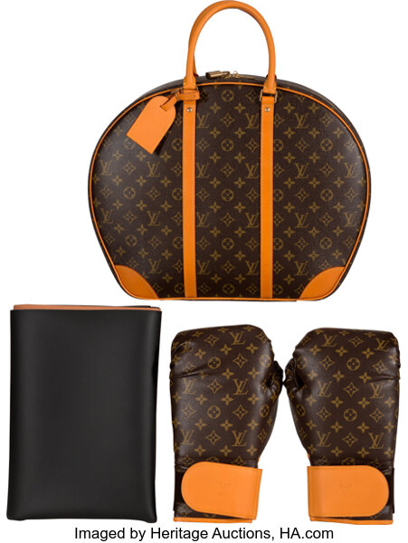 Louis Vuitton Iconoclast Karl Lagerfeld Monogram Boxing Gloves Bundle