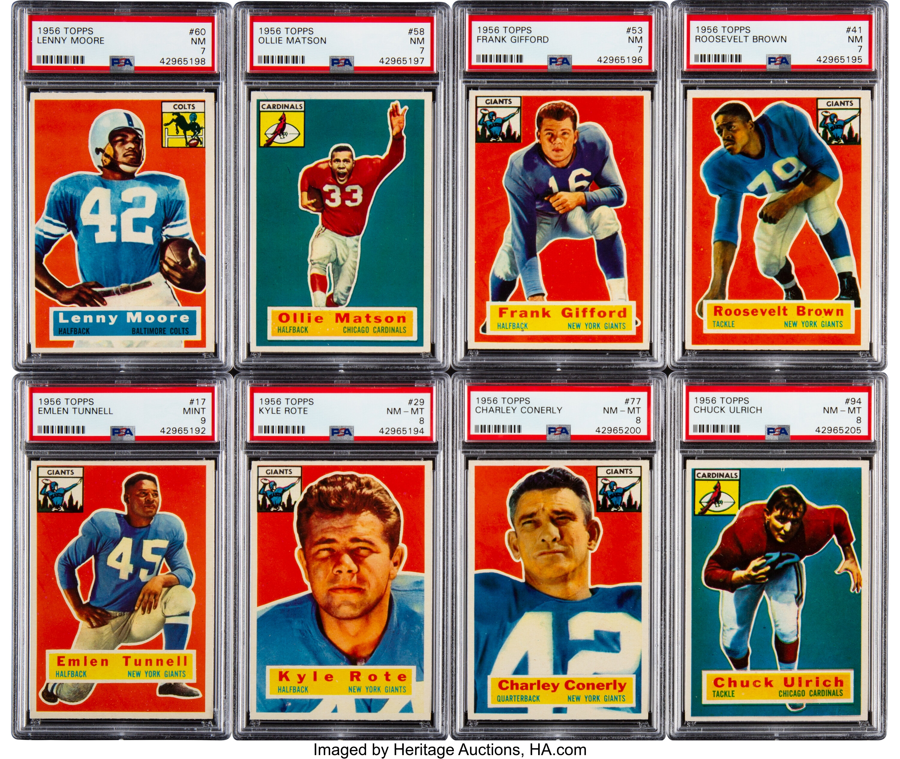 1956 Topps Football Complete Set (120).... Football Cards Sets Lot