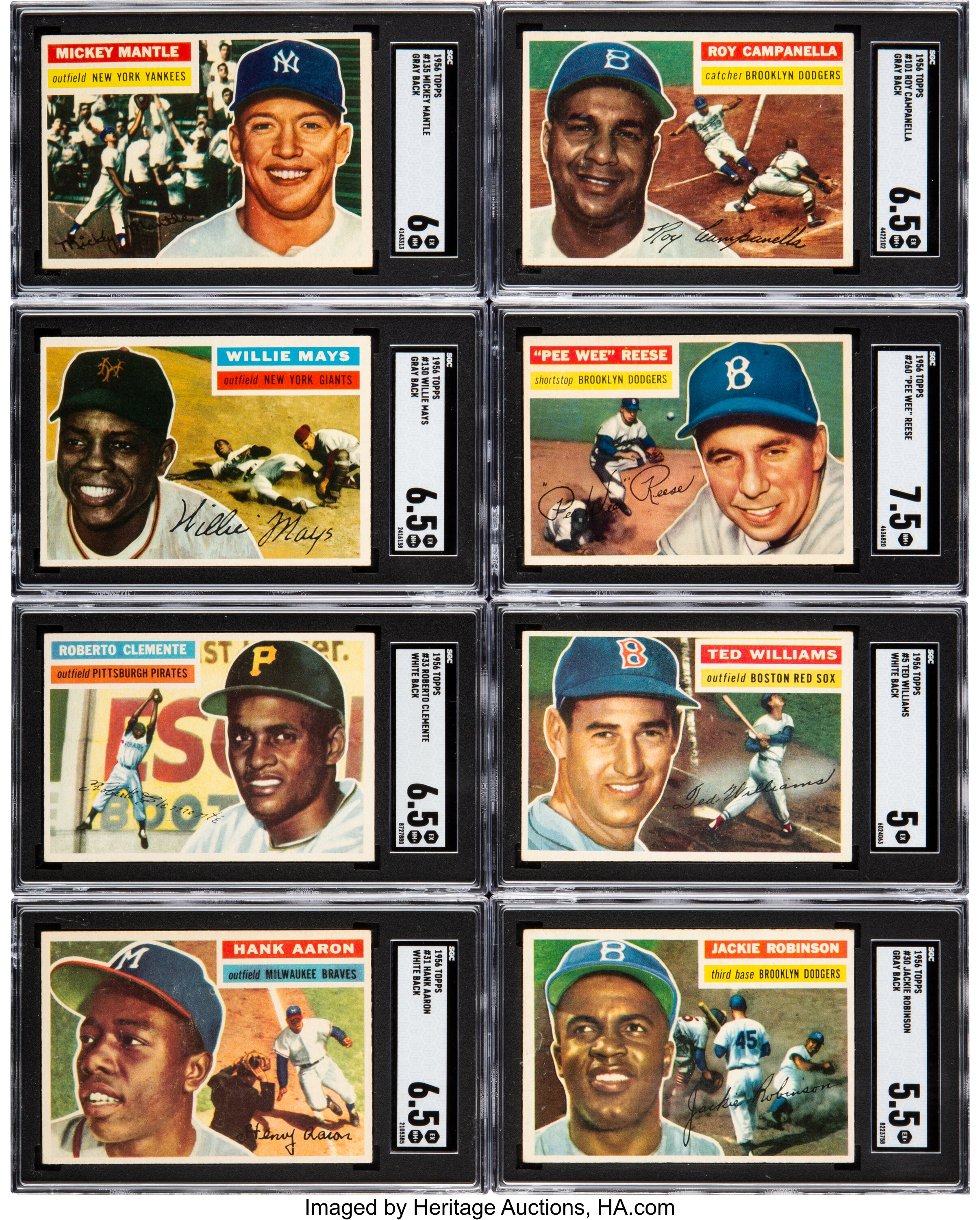 1956 Topps Baseball Complete Set 340 Plus Both Checklists Lot