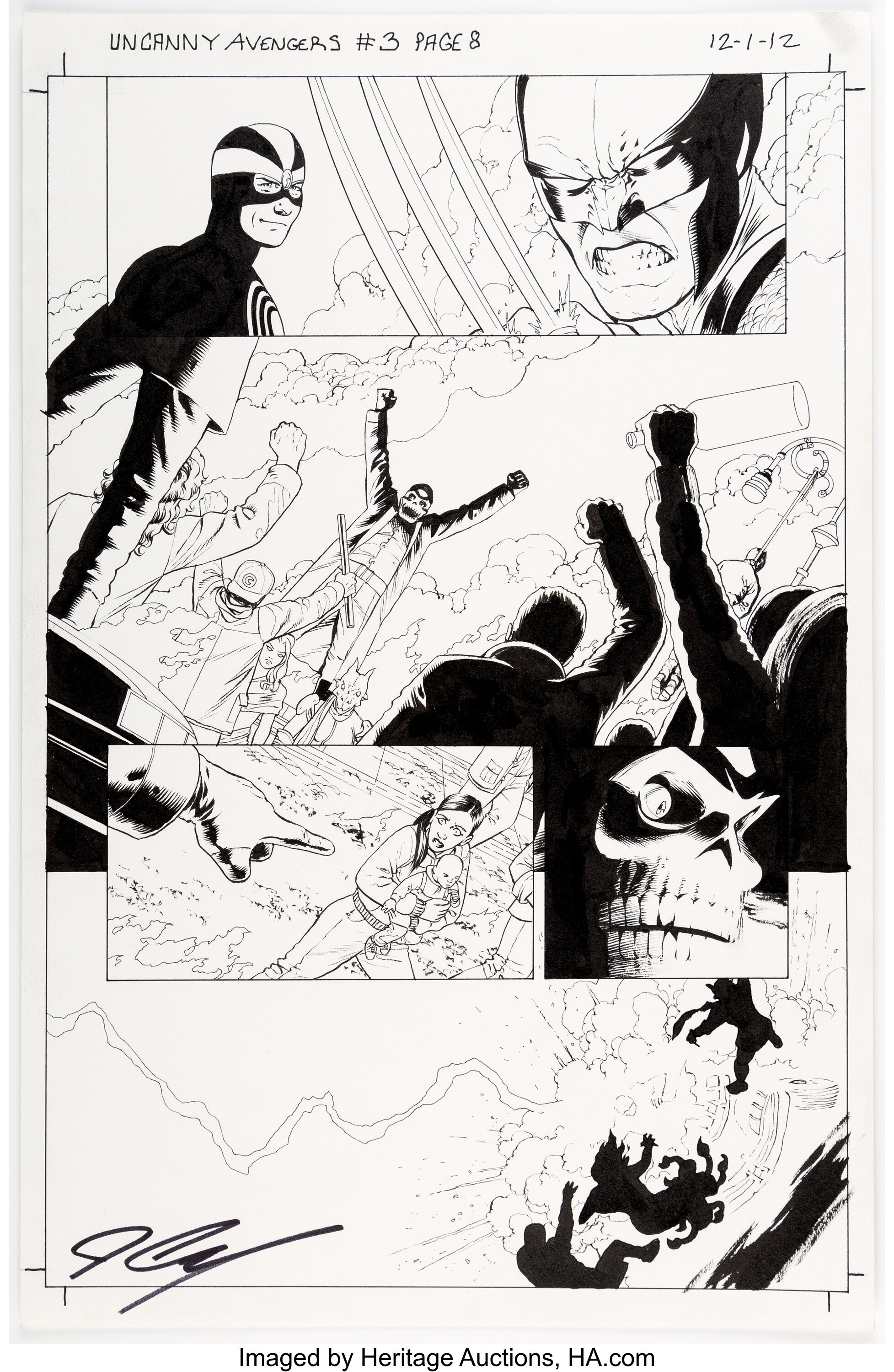 John Cassaday Uncanny Avengers #3 Page 8 Original Art (Marvel, | Lot ...