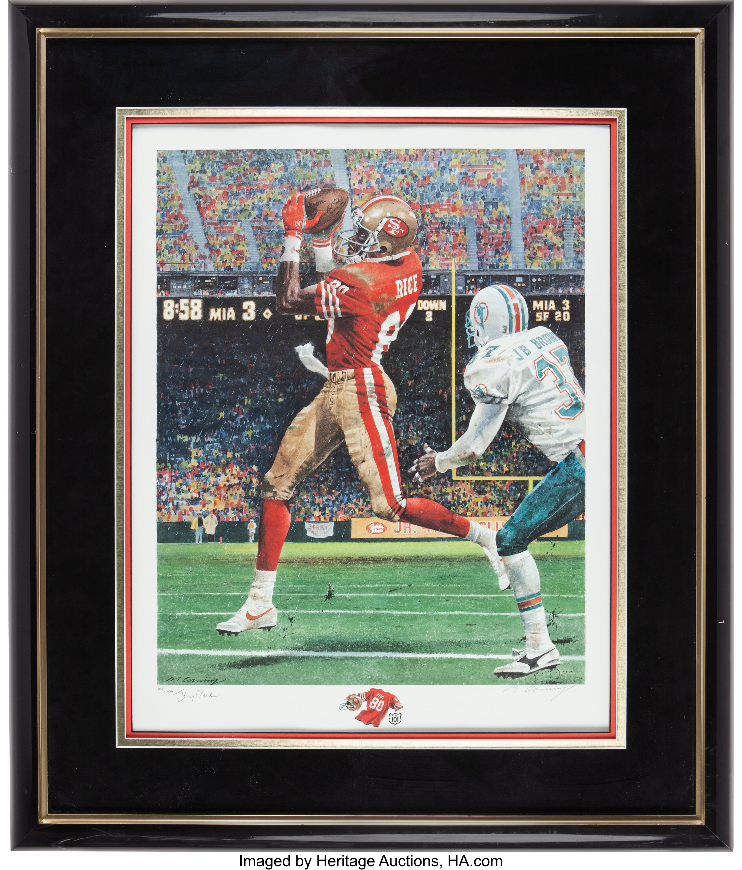 Sold at Auction: Jerry Rice signed framed jersey