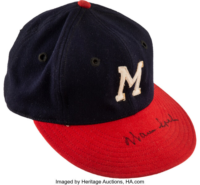 Baseball hat worn by Warren Spahn, Milwaukee Braves