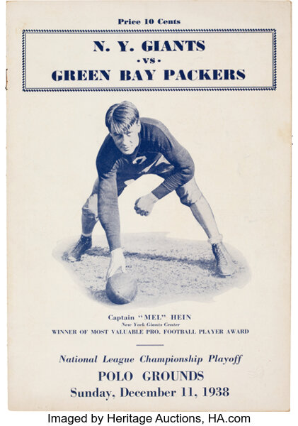 1961 NFL Championship Green Bay Packers vs. New York Giants Ticket, Lot  #42193