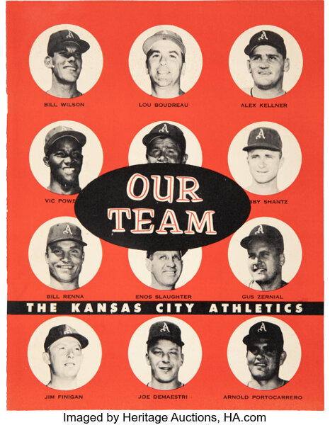 1955 Rodeo Meats Kansas City Athletics Baseball - Trading Card