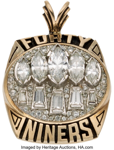 Lot Detail - 1994 SAN FRANCISCO 49ERS SUPER BOWL XXIX WORLD CHAMPIONS 10K  GOLD PLAYER'S RING WITH 49 DIAMONDS