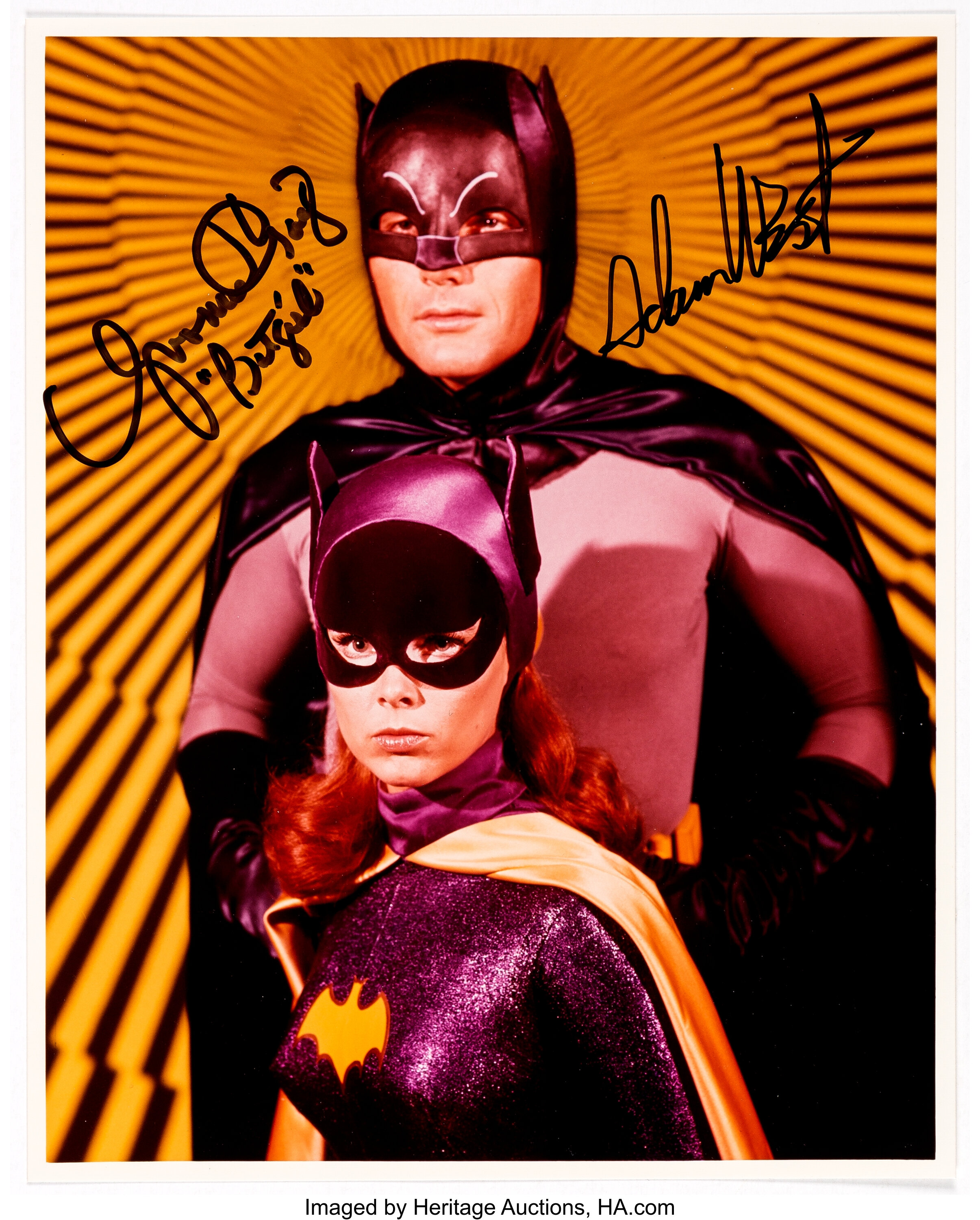 Batman Tv Series Adam West And Yvonne Craig Signed Publicity Photo Lot 15847 Heritage Auctions