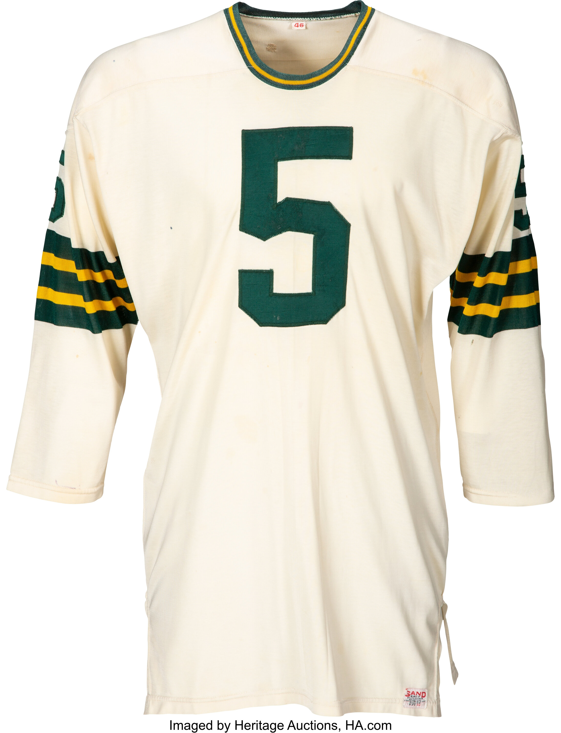 Mid 1960 s Paul Hornung Game Worn Green Bay Packers Jersey MEARS