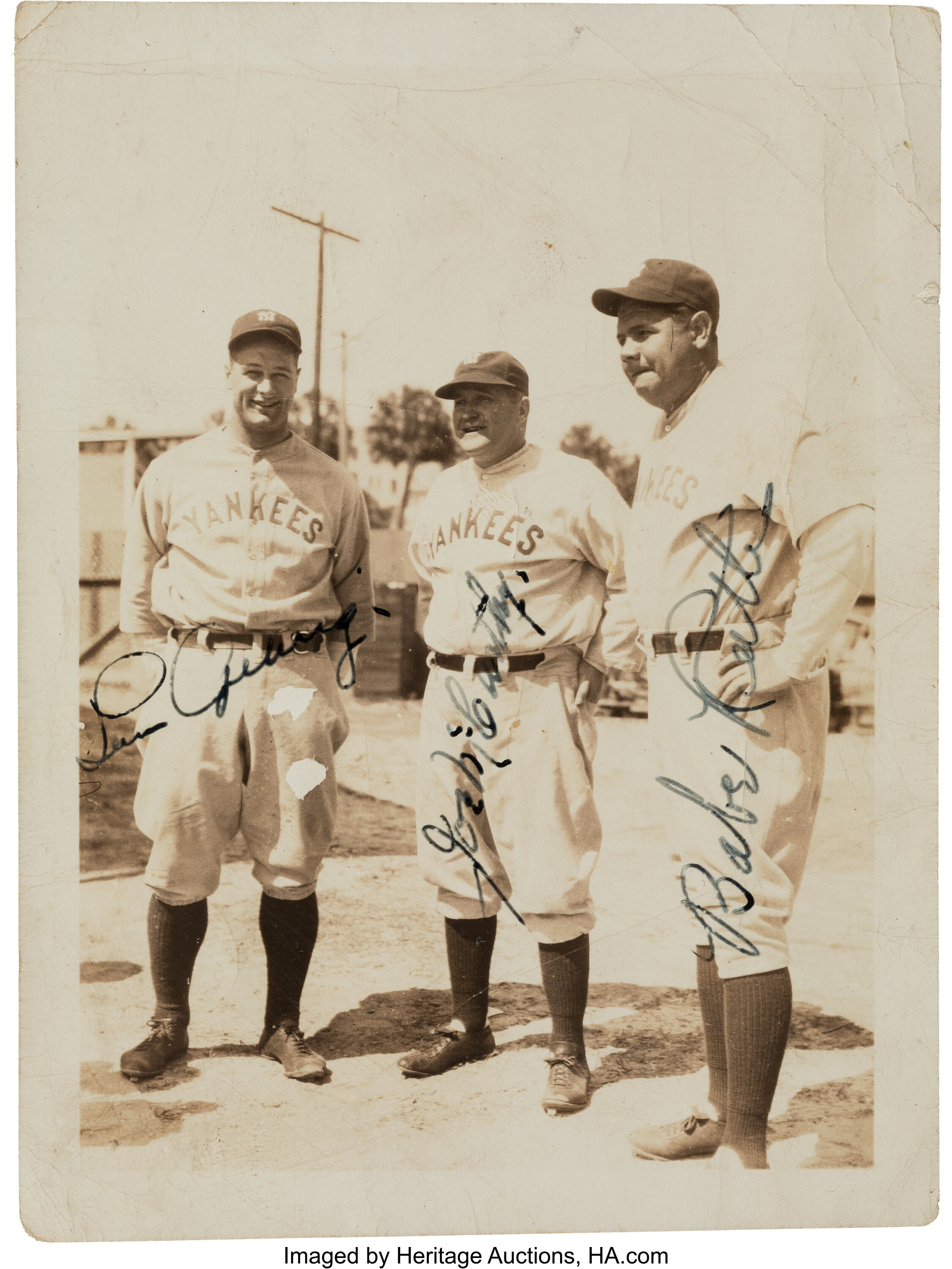 Lou Gehrig, Joe McCarthy & Babe Ruth At Spring Training 1931