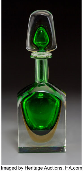 Sold at Auction: Mid Century Style Murano Decanter & Wine Glasses