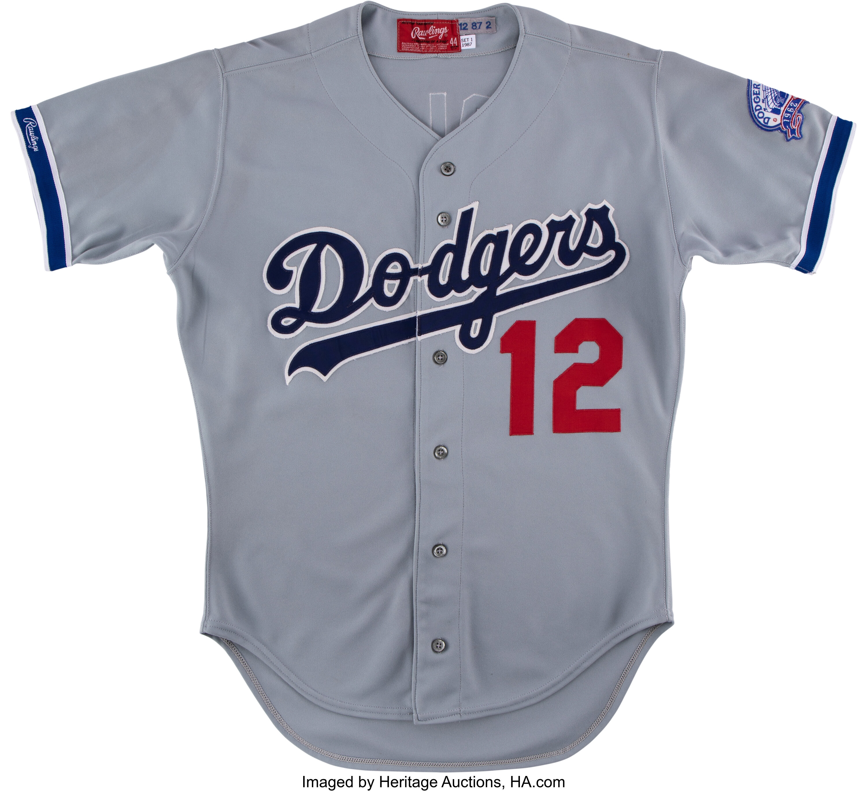 1987 Bill Madlock Game Worn Los Angeles Dodgers Jersey. Baseball, Lot  #57392