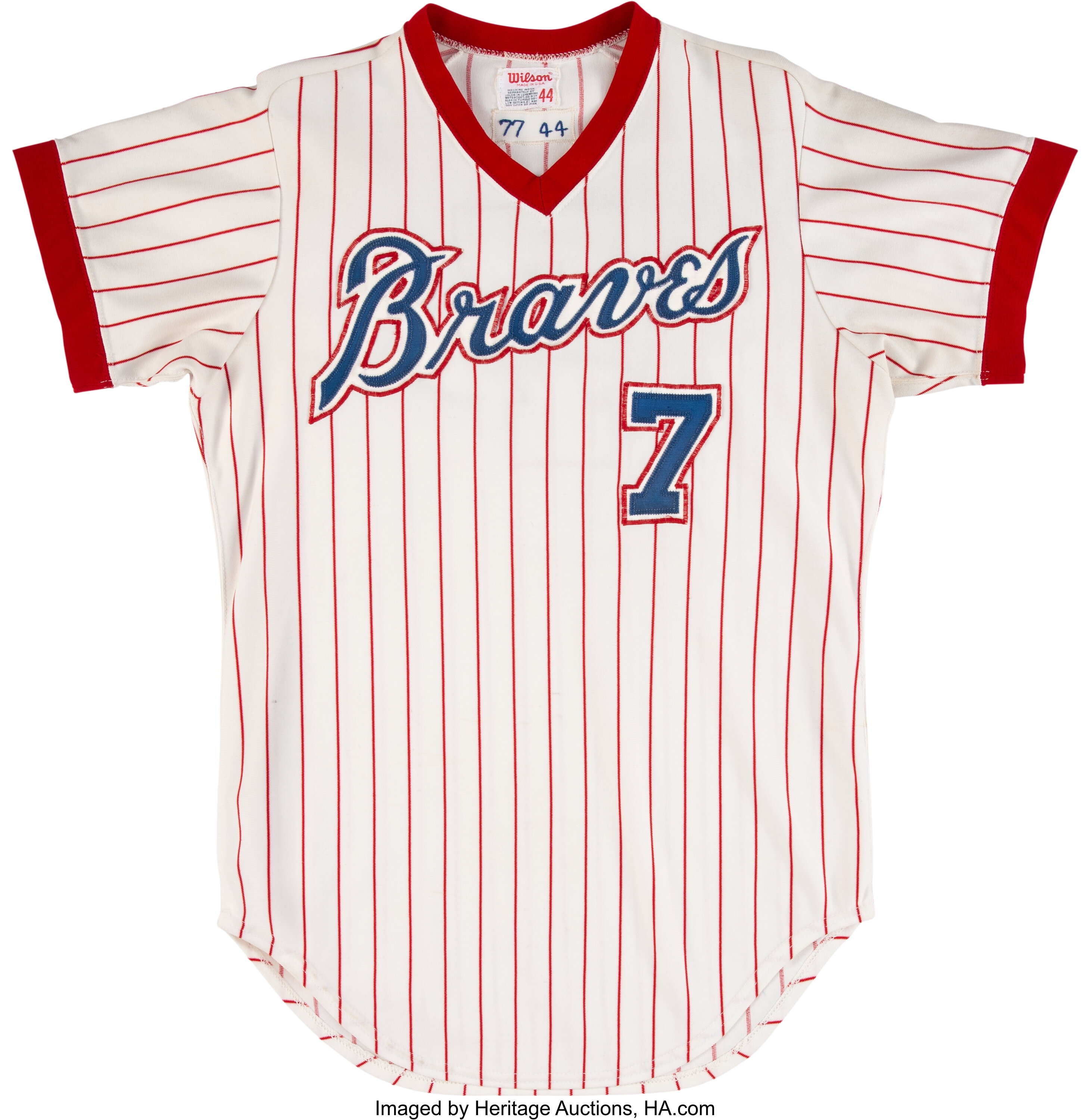 1979 Jeff Burroughs Game Worn Atlanta Braves Jersey. Baseball, Lot  #57377