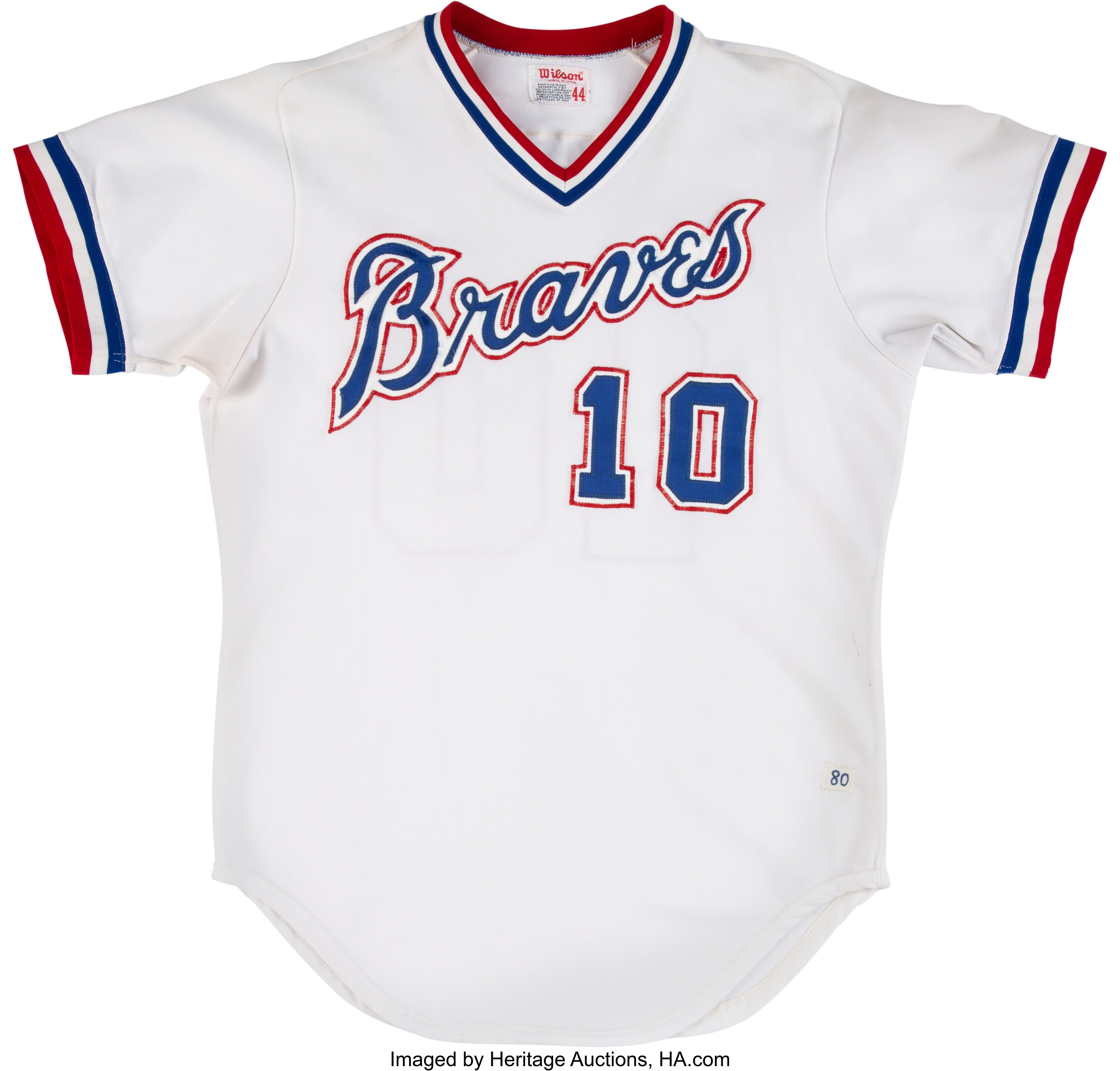 1980 Chris Chambliss Game Worn Atlanta Braves Jersey. Baseball