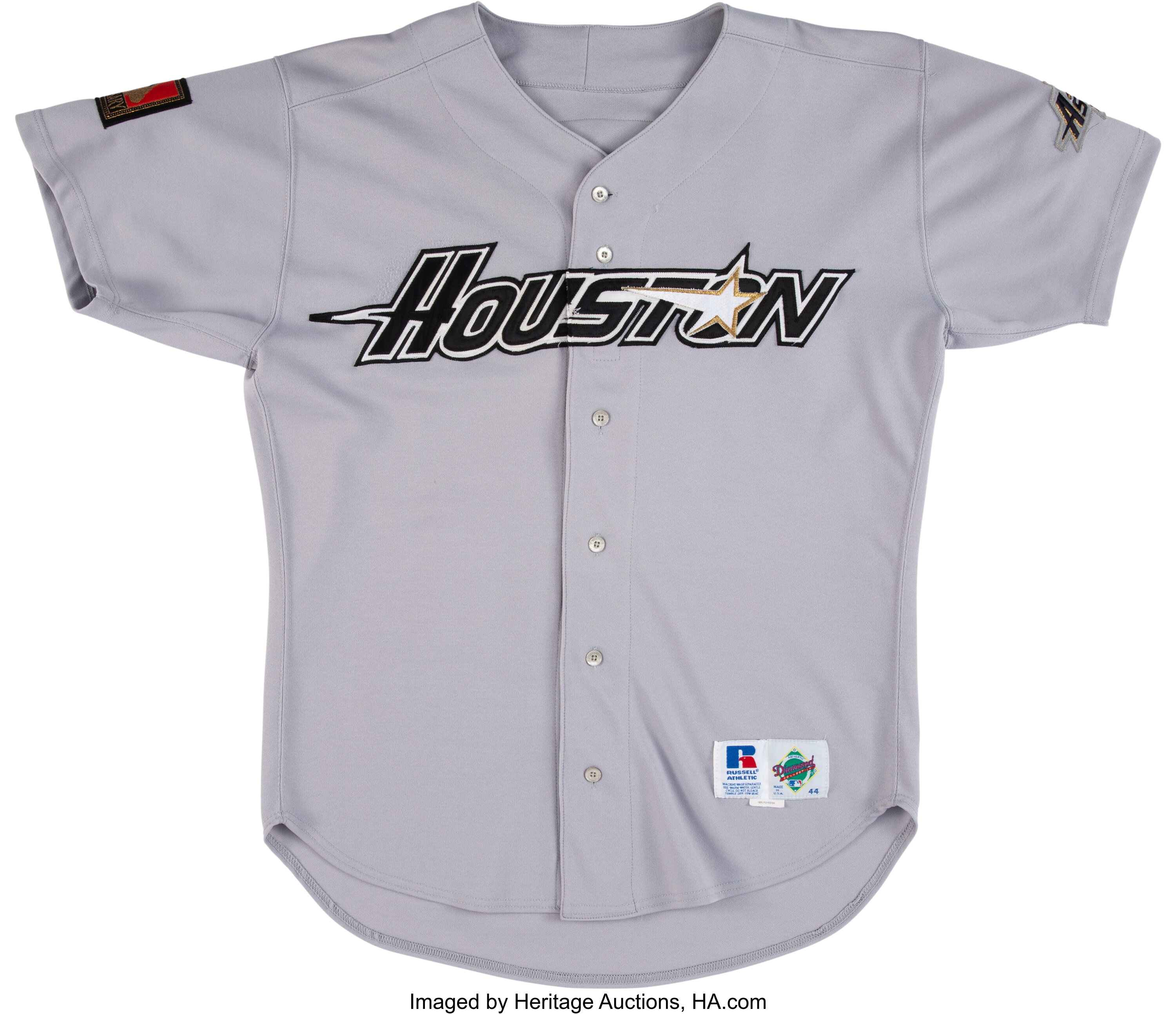 1994-96 Houston Astros Blank # Game Issued Navy Jersey 46 140
