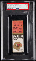 1981 NFC Championship Game Ticket Stub - Montana to Clark The, Lot #41189