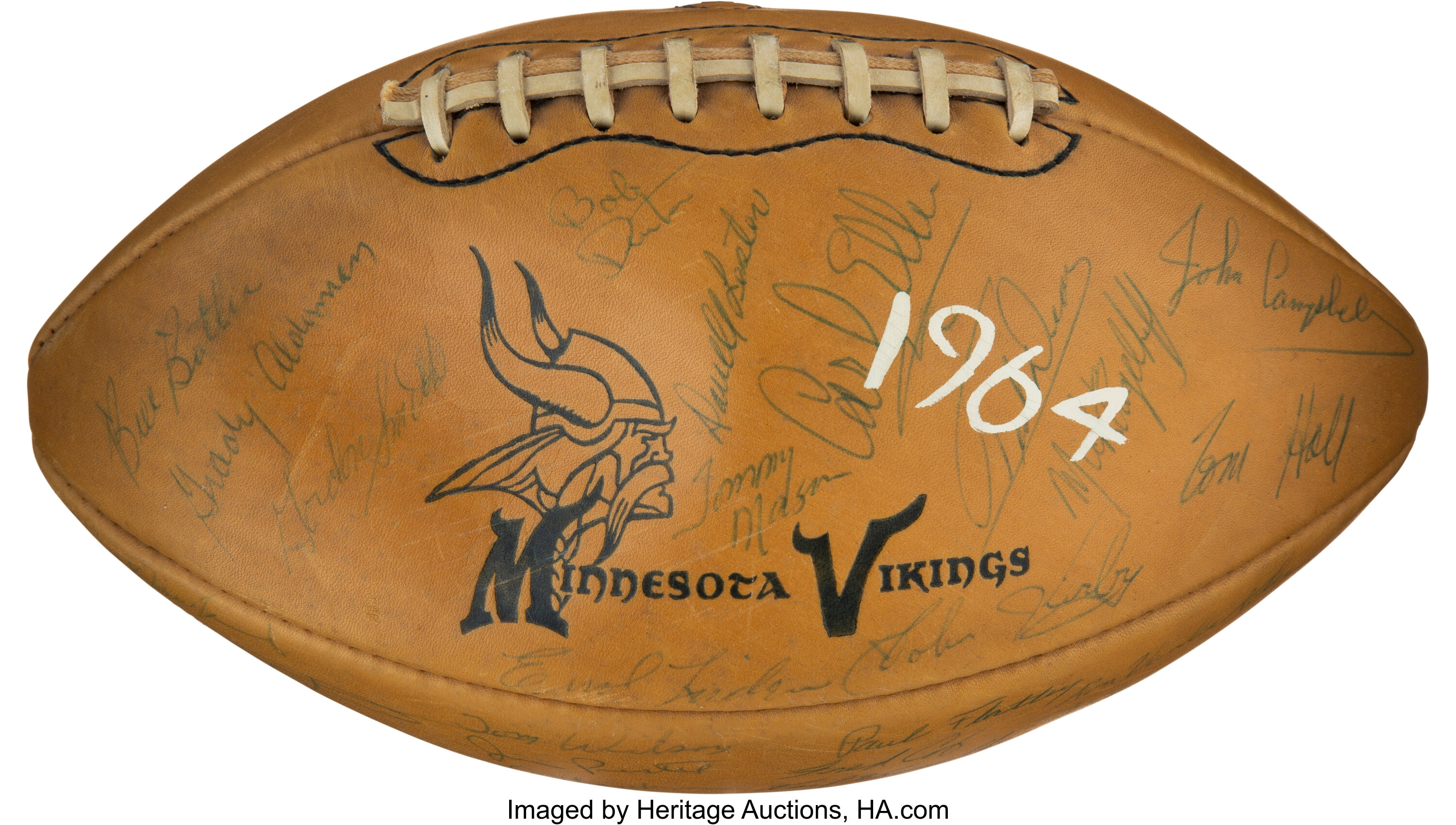 1964 Minnesota Vikings Team Signed Football. Football, Lot #57607