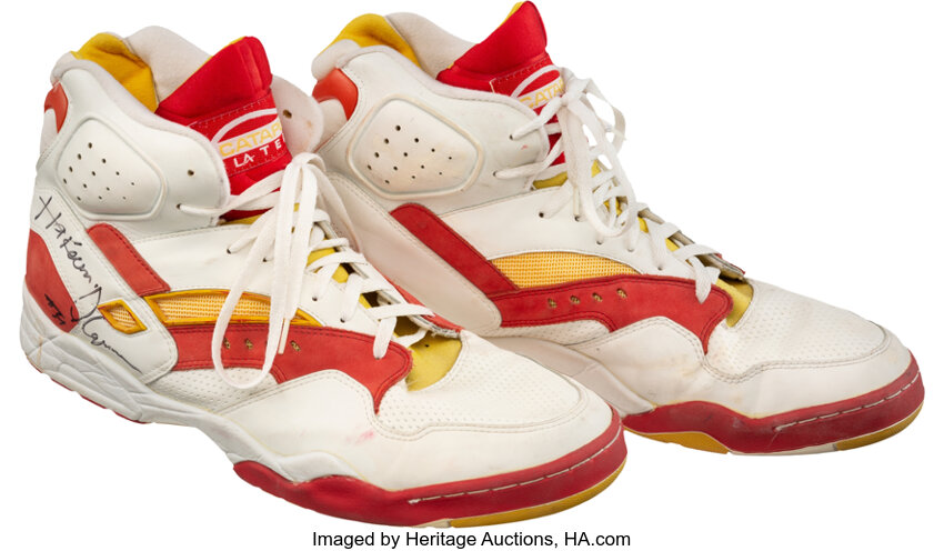 Hakeem Olajuwon Leads Rockets to First NBA Championship – Sneaker History -  Podcasts, Footwear News & Sneaker Culture