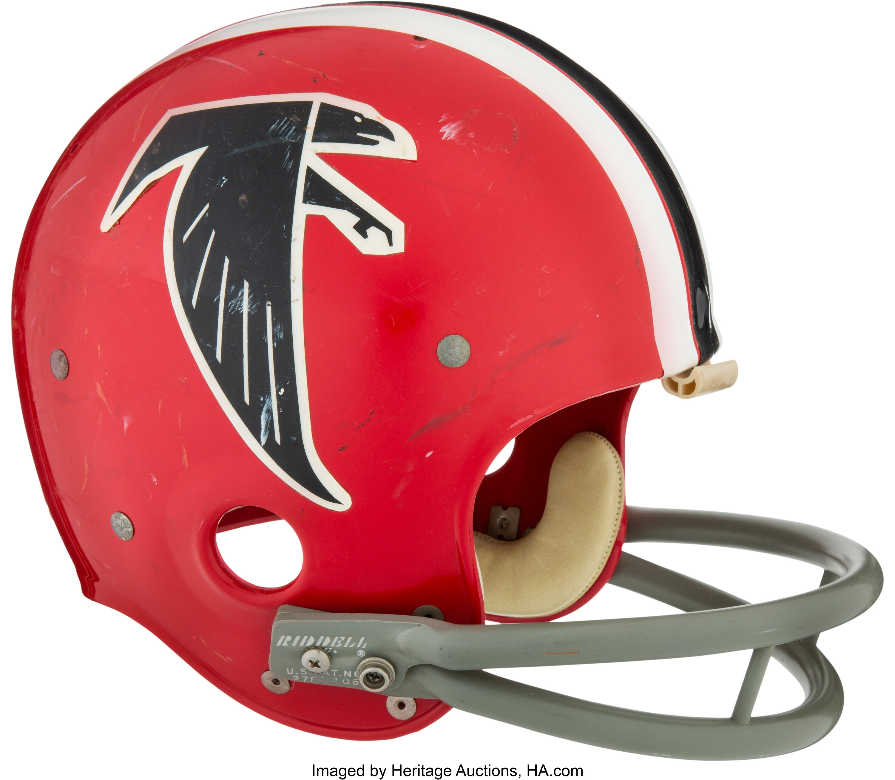 Early 1970s Atlanta Falcons Game Worn Helmet. Football