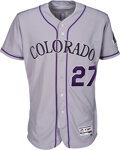 2018 Rockies Trevor Story Game Worn Used Baseball Jersey