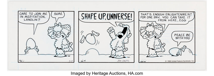 Jim Davis Us Acres Daily Comic Strip Original Art Dated 3 17 Lot Heritage Auctions