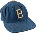 1944-45 Game Worn Brooklyn Dodgers Cap Attributed to Eddie, Lot #82135