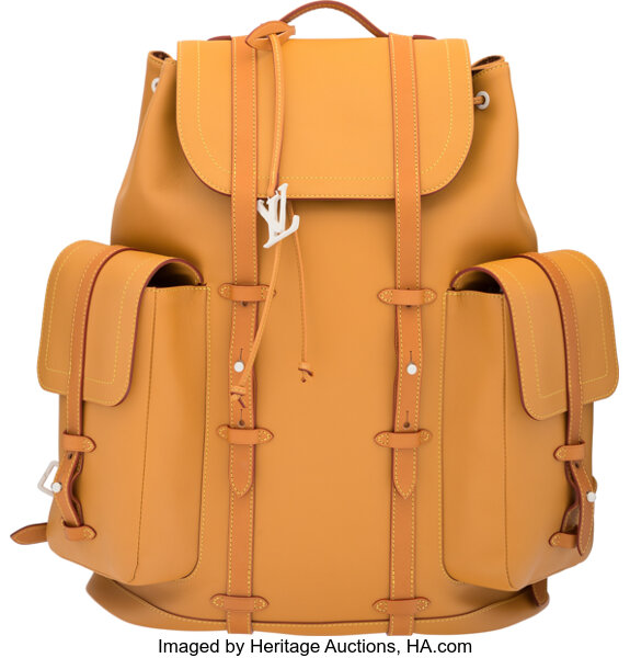 Leather backpack Louis Vuitton x Fragment Camel in Leather - 36744667