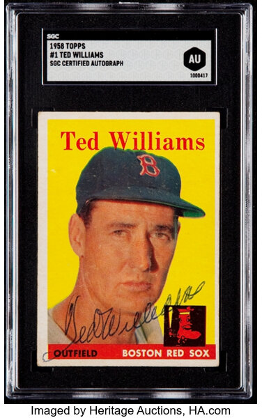 Ted Williams Autograph Example