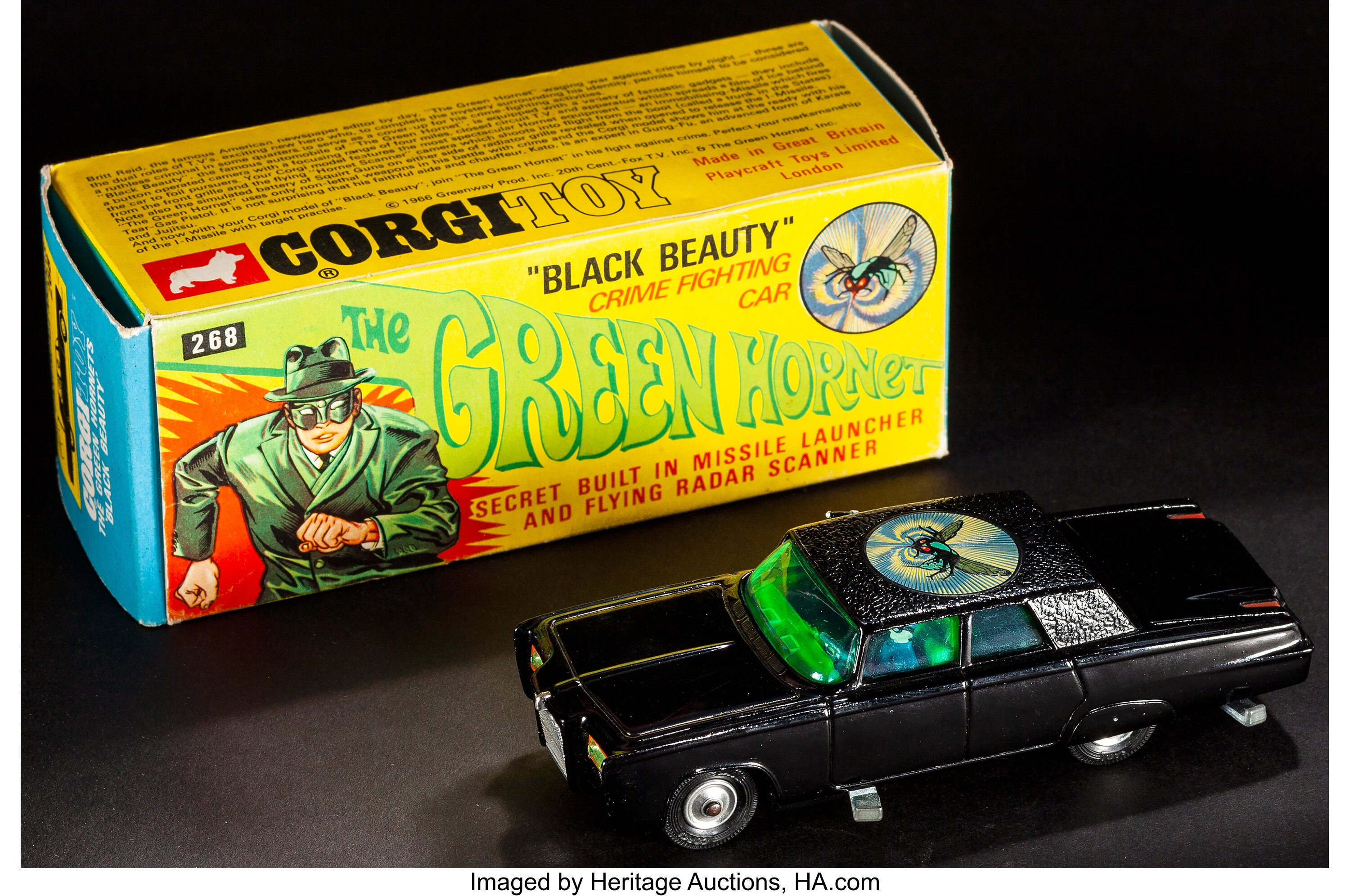 Vintage 1966 Corgi Green Hornet Black Beauty Die-Cast Toy Model Car - Ruby  Lane